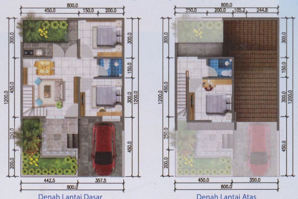 foto denah rumah tipe 69 (PH5 KOMERSIL) perumahan Pandanaran Height
