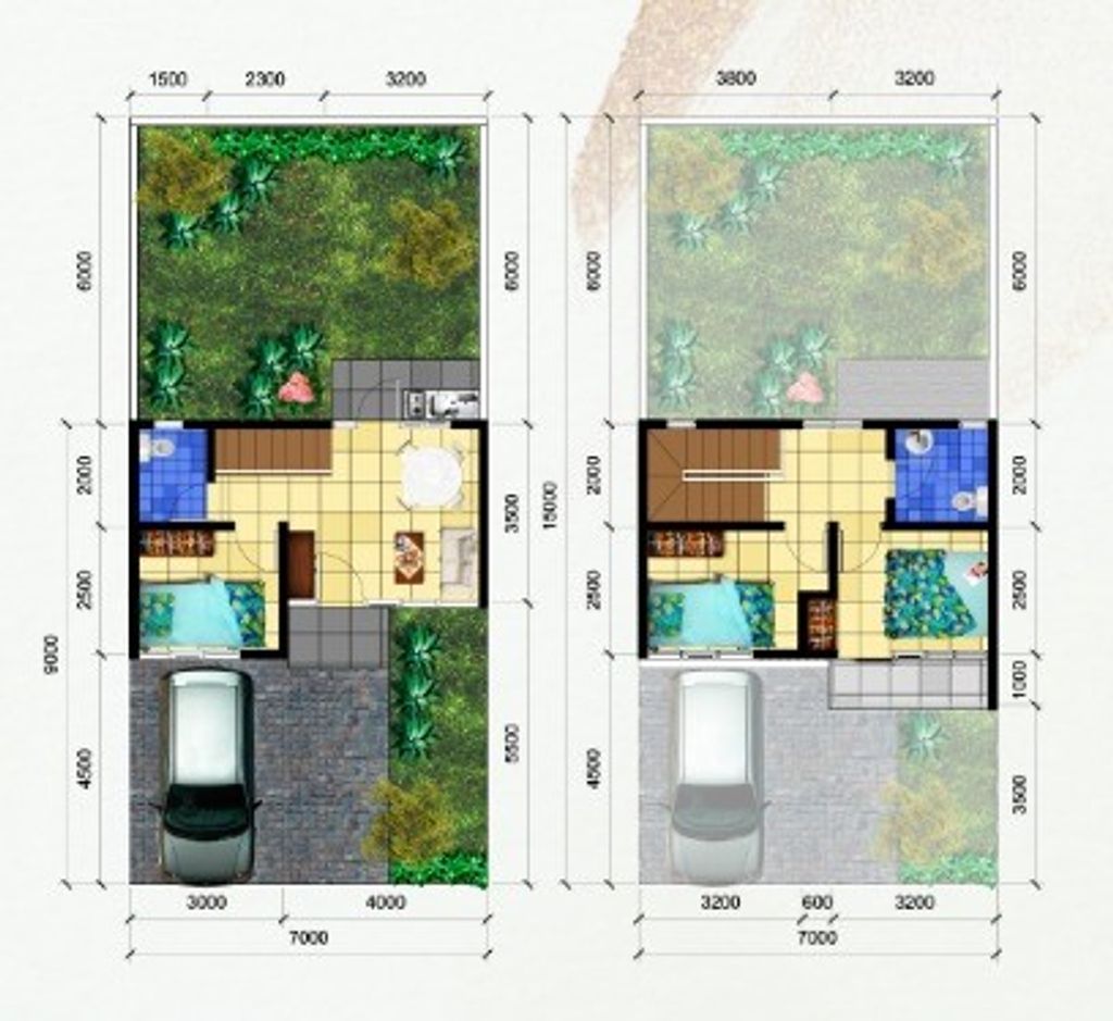 foto denah rumah tipe 68/105 perumahan Telaga Mas