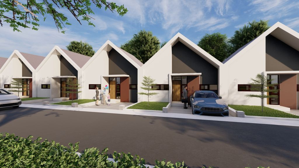 foto tampak rumah tipe HEAVEN perumahan PRIMA PARADISQUE RESIDENCE