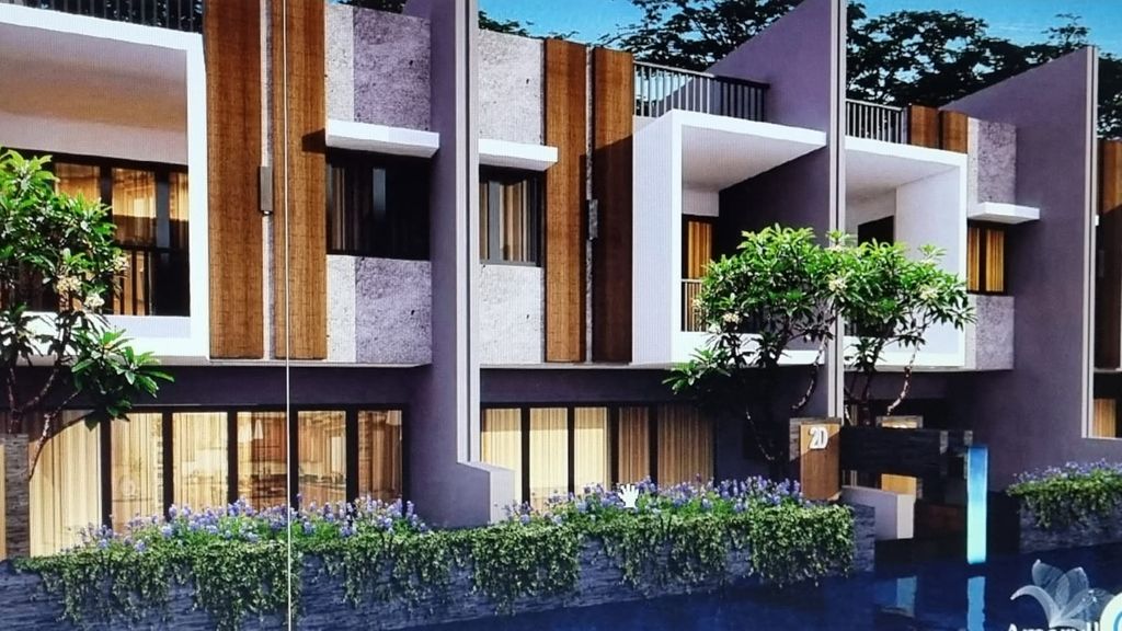 foto tampak rumah tipe Midle perumahan Amaryllis Kemang Townhouse