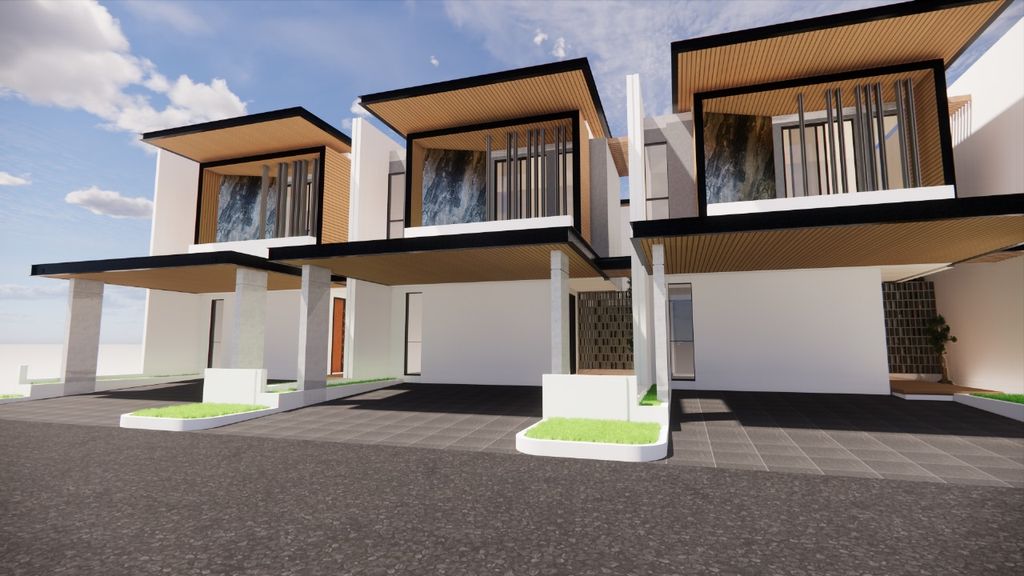 foto tampak rumah tipe NEW PEONY perumahan Metland Menteng