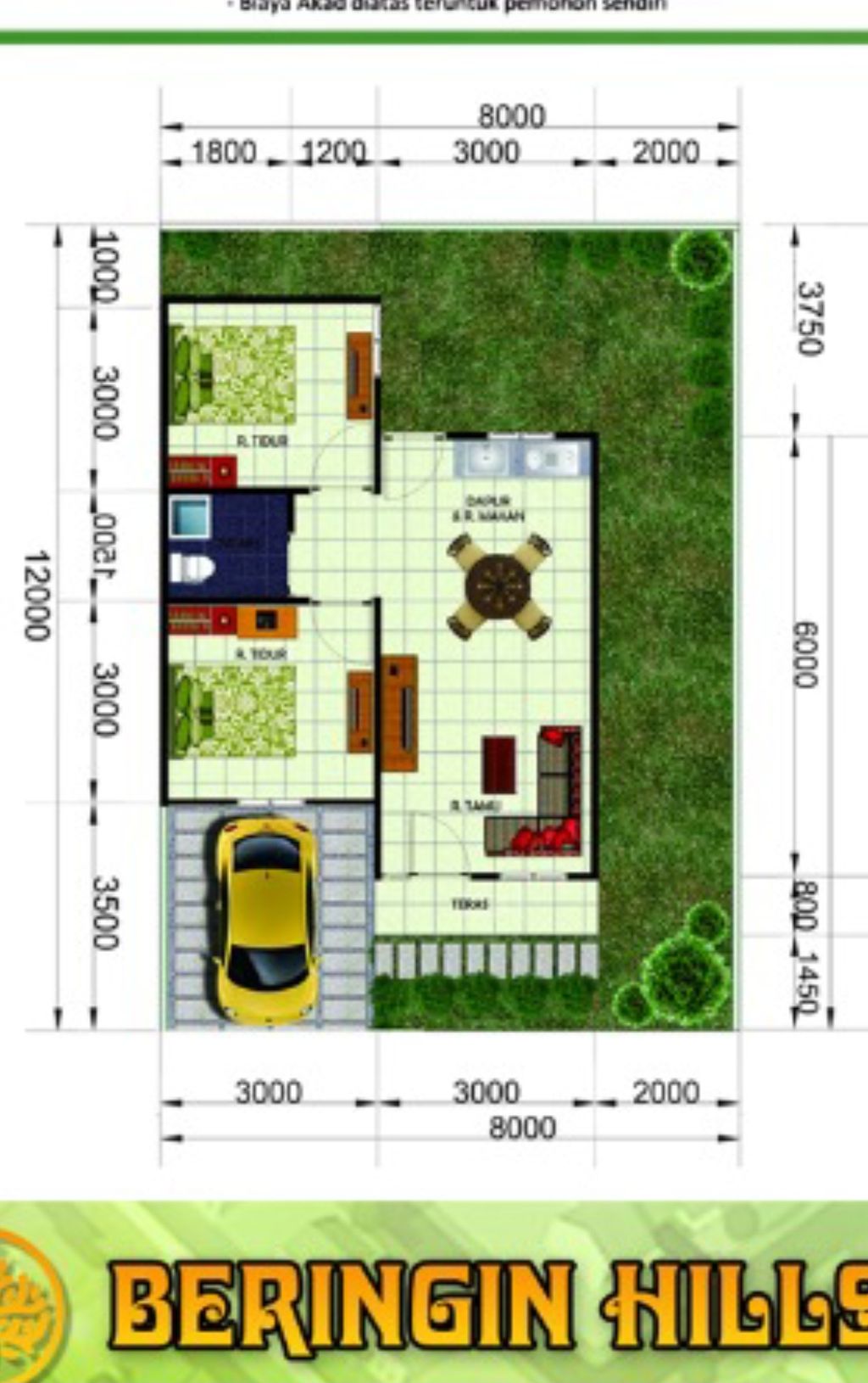foto denah rumah tipe Subsidi perumahan Sowi Indah Residence