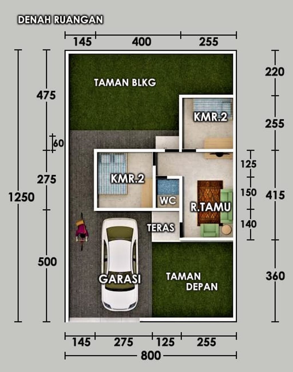 foto denah rumah tipe 31/100 perumahan GRAHA FAMILY