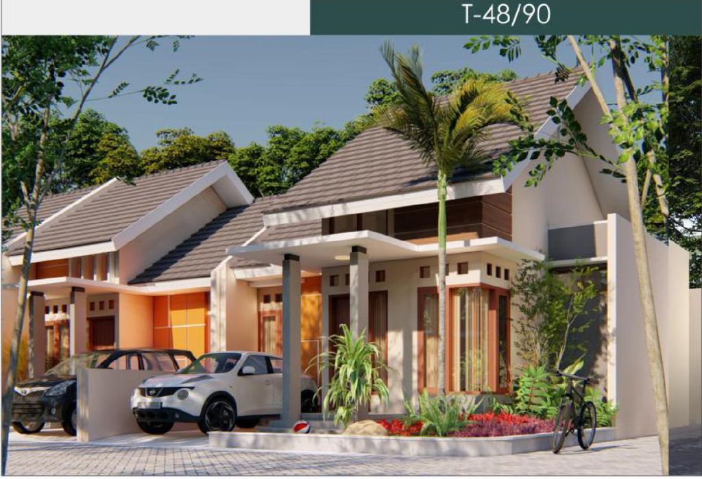 foto tampak rumah tipe 48 perumahan PERUMAHAN SAFIRA GREEN FOREST