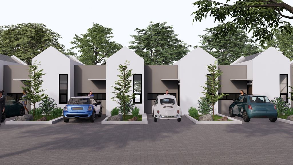 foto tampak rumah tipe 30/72 perumahan ERDELAND DOBO