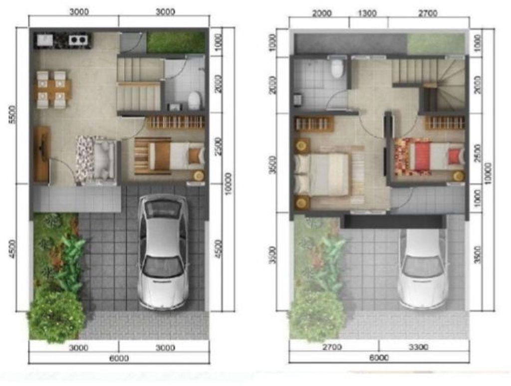 foto denah rumah tipe LANTANA perumahan GRAHA RAYA FORTUNE GARDEN