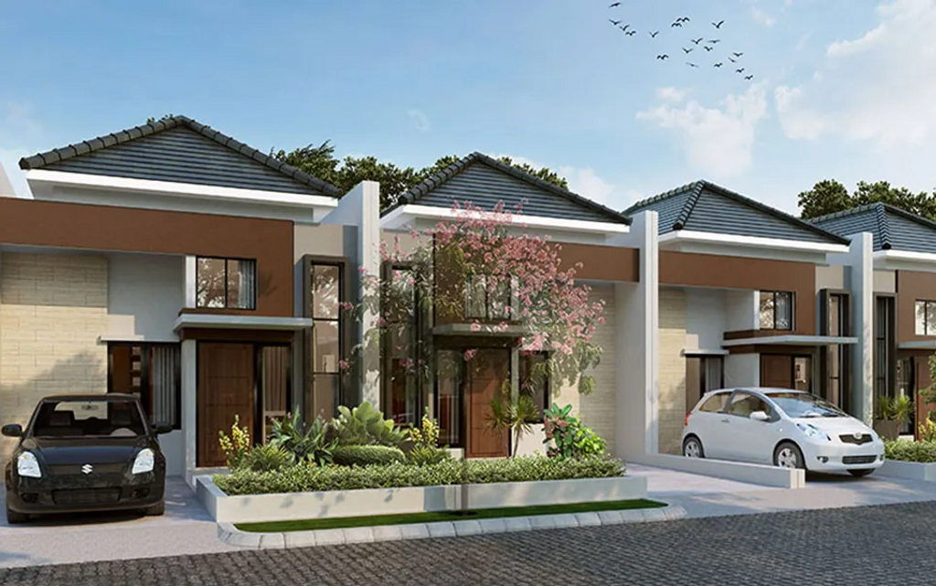 foto tampak rumah tipe CASAVA perumahan CLUSTER FEIA SEGARA CITY KHI