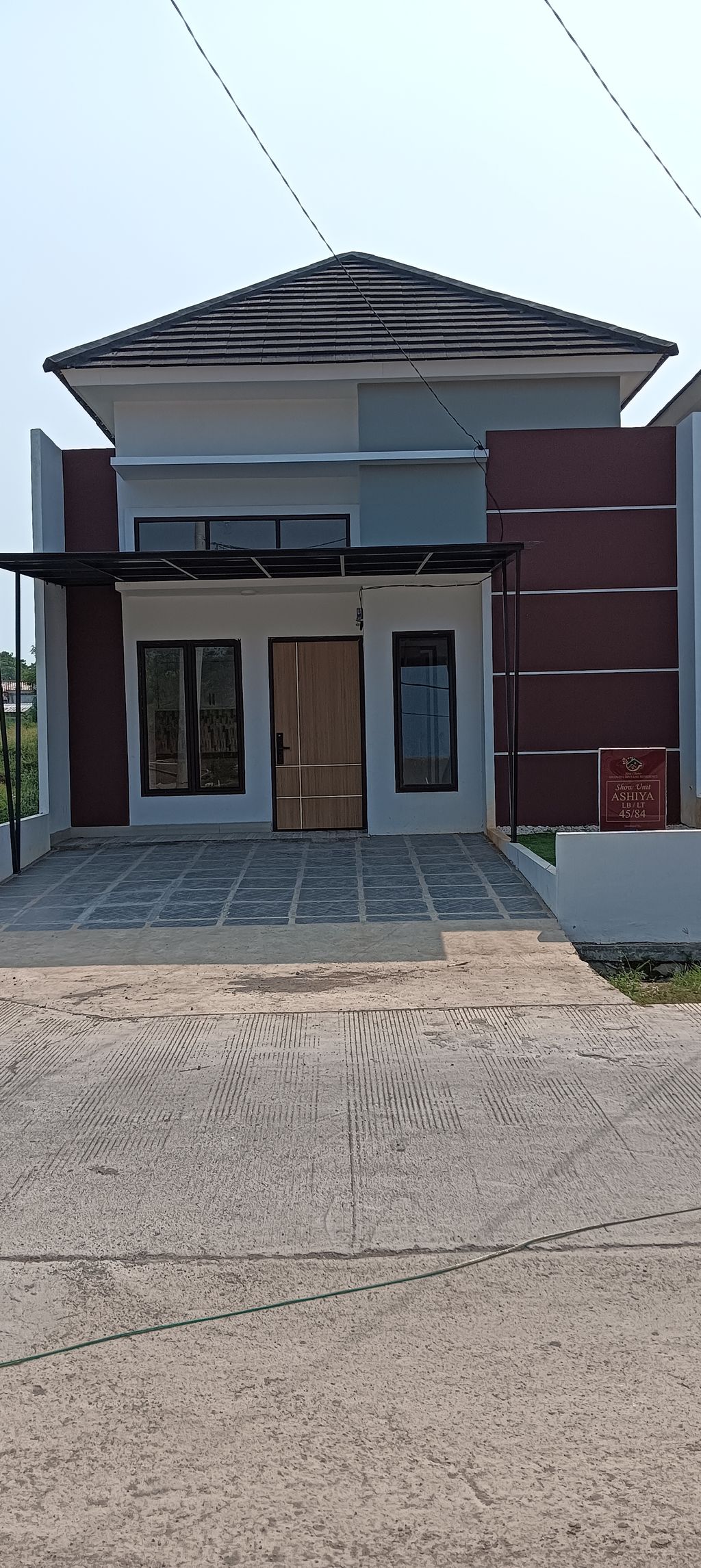 foto tampak rumah tipe 45/84 perumahan SHANAYA BINTANG RESIDENCE
