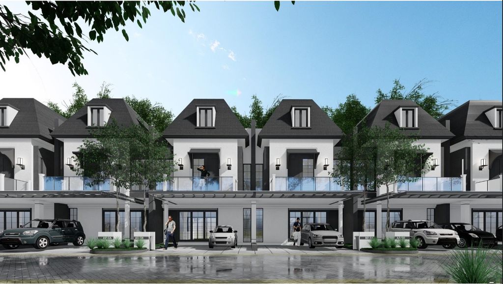 foto tampak rumah tipe Costaria Garden B (Hoek) perumahan Metland Menteng
