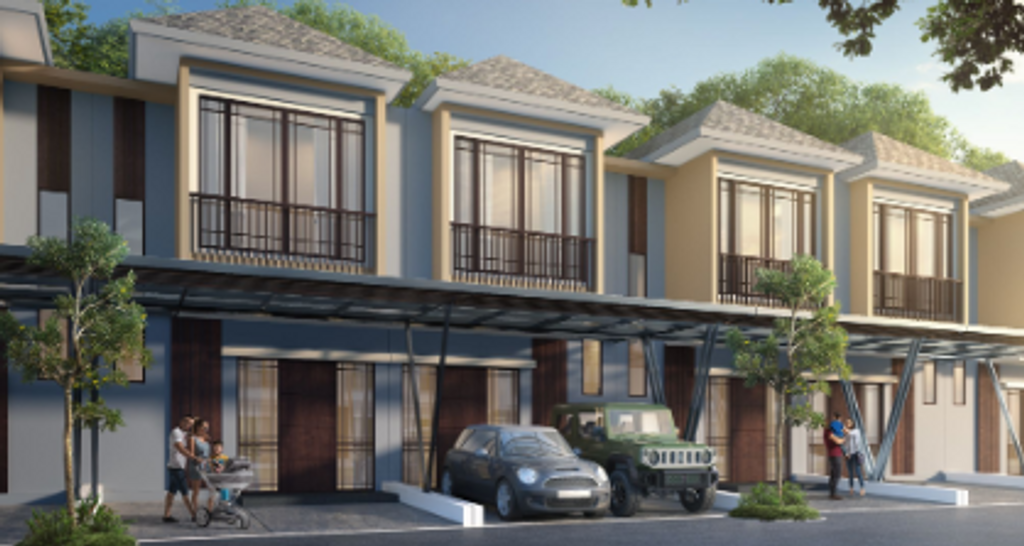 foto tampak rumah tipe ONYX perumahan EMERALD TERRACE