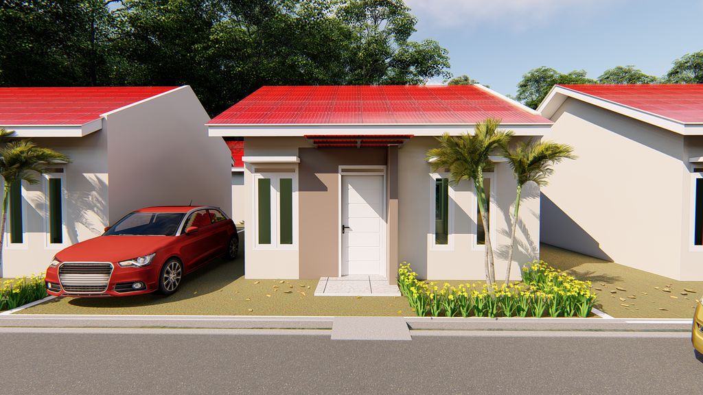 foto tampak rumah tipe 36 perumahan Griya Fuad Karya Tahap I