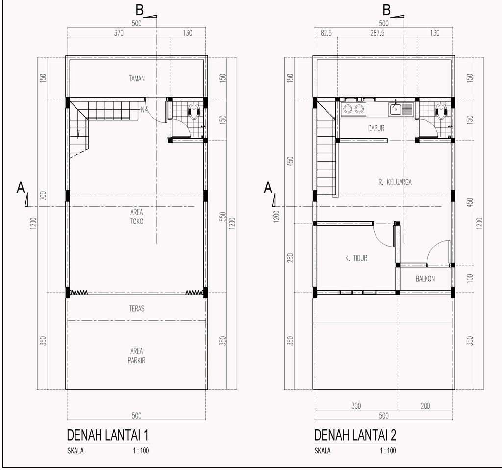 foto denah rumah tipe RUKO 60/60 perumahan SHANAYA BINTANG RESIDENCE