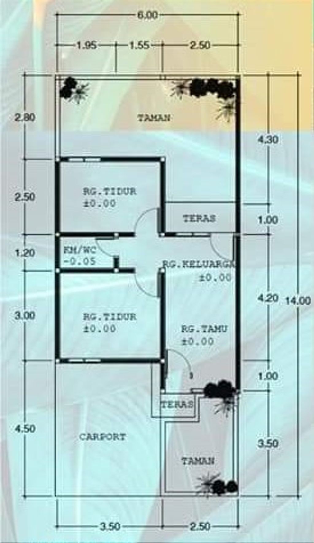 foto denah rumah tipe Golden Tosca perumahan Yuhana Residence