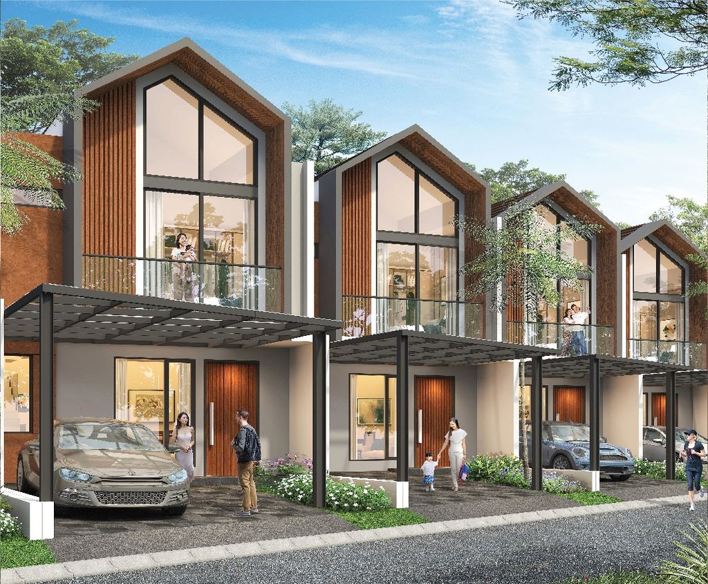 foto tampak rumah tipe NAVIA 6 perumahan KEBAYORAN PIAZZA HARMONY 1