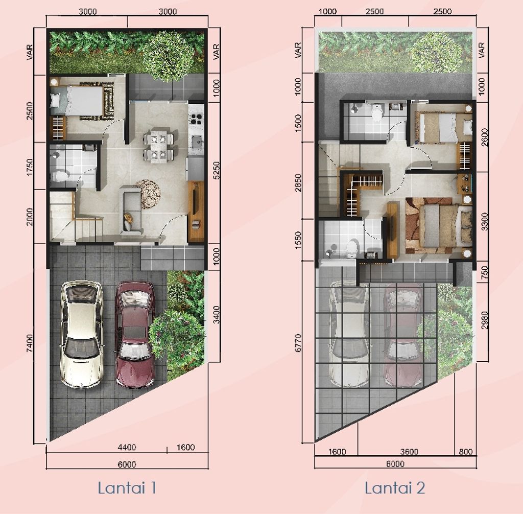 foto denah rumah tipe NAVIA 6 perumahan KEBAYORAN PIAZZA HARMONY 1