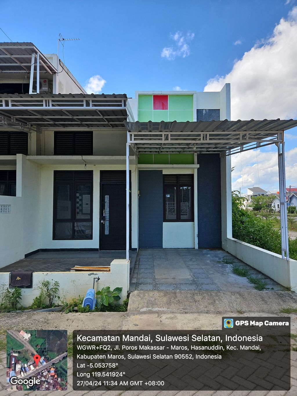 foto tampak rumah tipe onyx perumahan Yuhana Residence