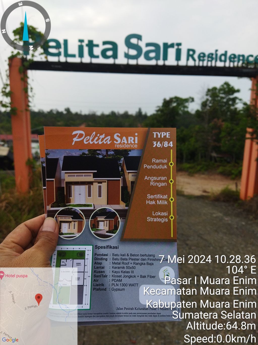 foto gerbang perumahan Perumahan Pelita Sari Residence