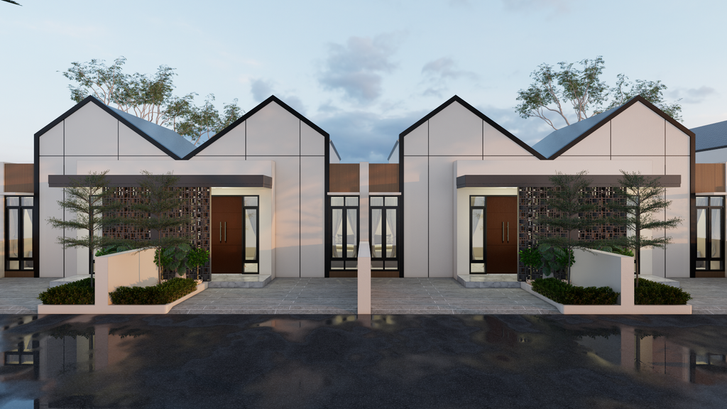 foto tampak rumah tipe 45 perumahan new villa danupayan permai