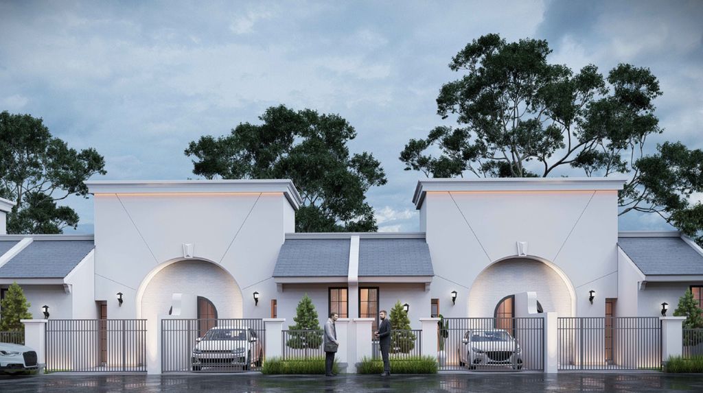 foto tampak rumah tipe VIVERE perumahan RICH VILLAGE PHASE 3
