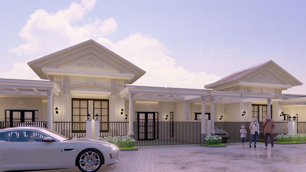 foto tampak rumah tipe LA ROCHE perumahan RICH VILLAGE PHASE 3