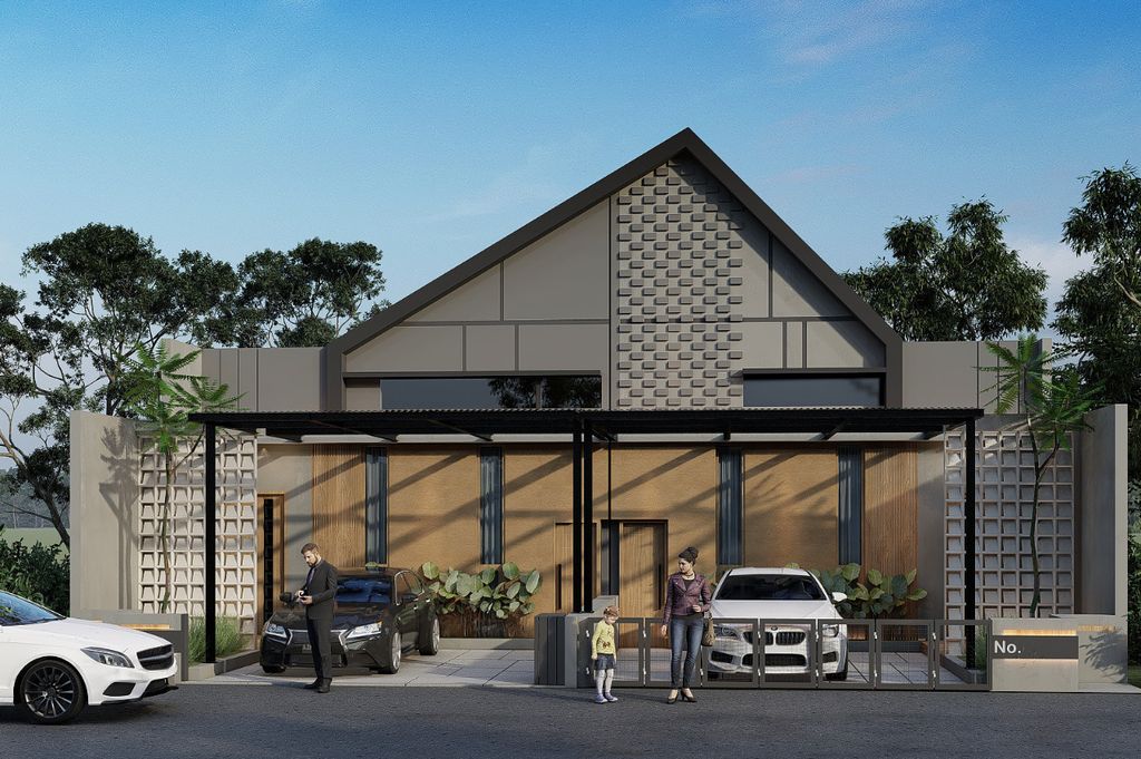 foto tampak rumah tipe PRIMAVERA perumahan RICH VILLAGE PHASE 2