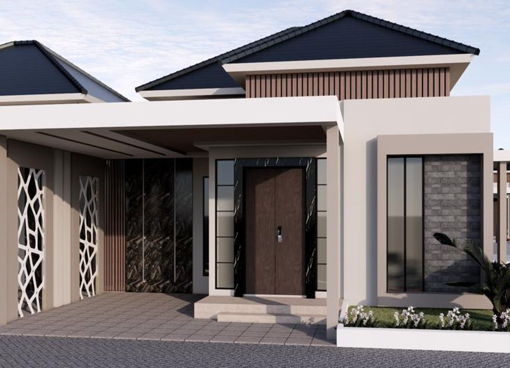 foto tampak rumah tipe DELUXE EXECUTIVE perumahan MEGA PAVILION