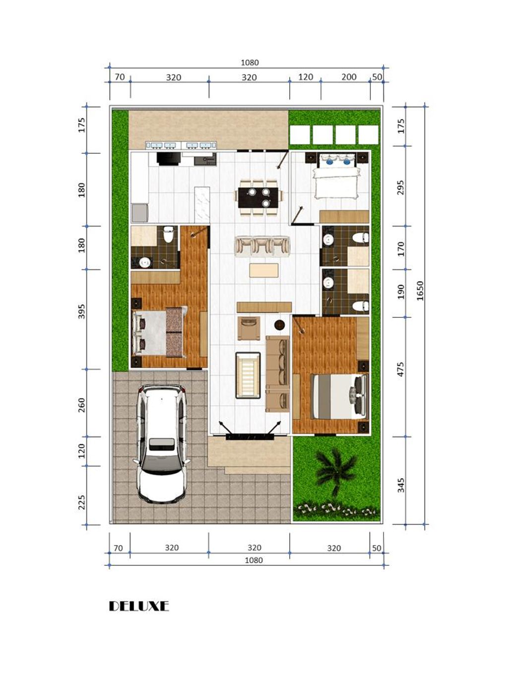 foto denah rumah tipe DELUXE perumahan MEGA PAVILION
