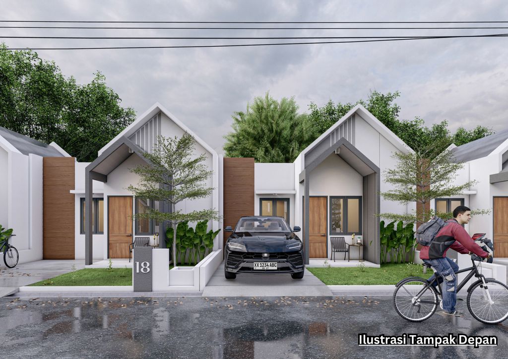 foto tampak rumah tipe 36 perumahan Cluster Clay