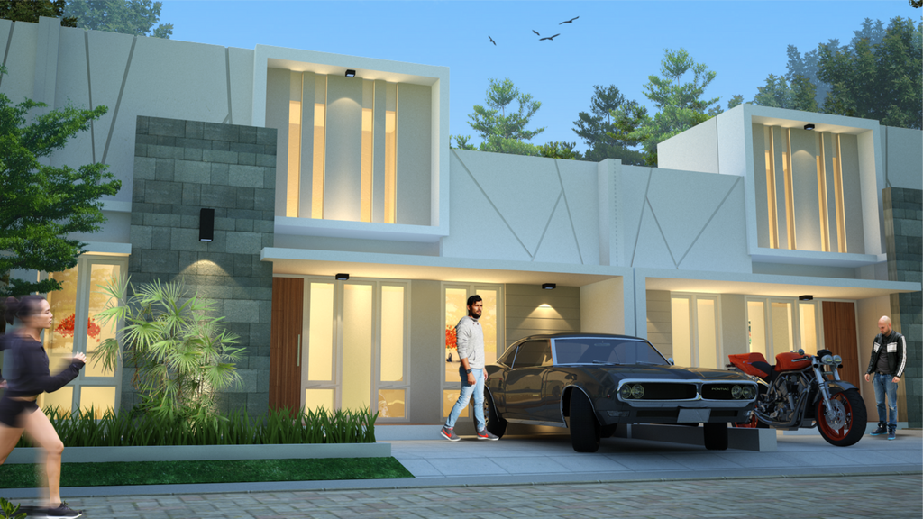 foto tampak rumah tipe 73 perumahan Grand Lavali