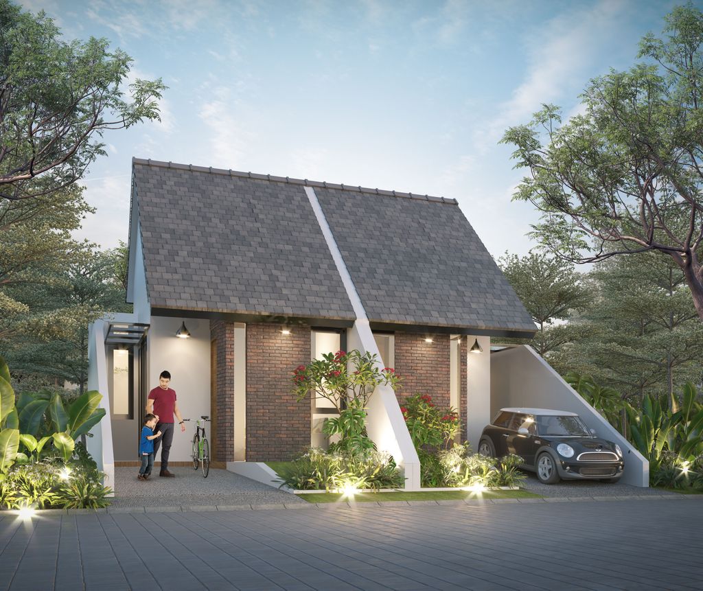 foto tampak rumah tipe ANDRIA perumahan SWP RESIDENCE 2