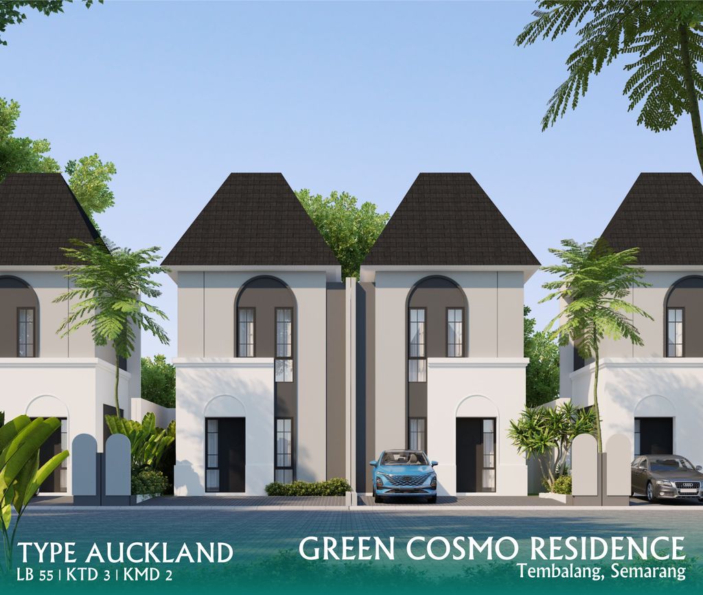 foto tampak rumah tipe AUCKLAND perumahan GREEN COSMO RESIDENCE