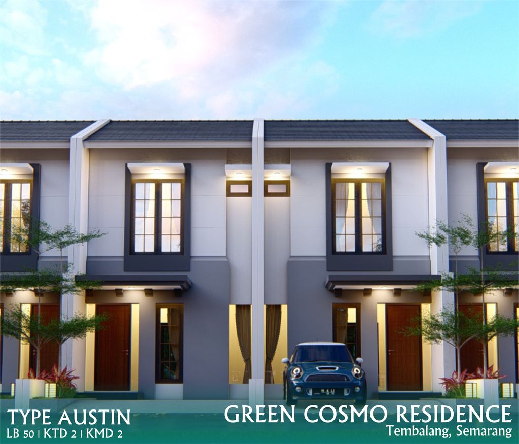 foto tampak rumah tipe AUSTIN perumahan GREEN COSMO RESIDENCE