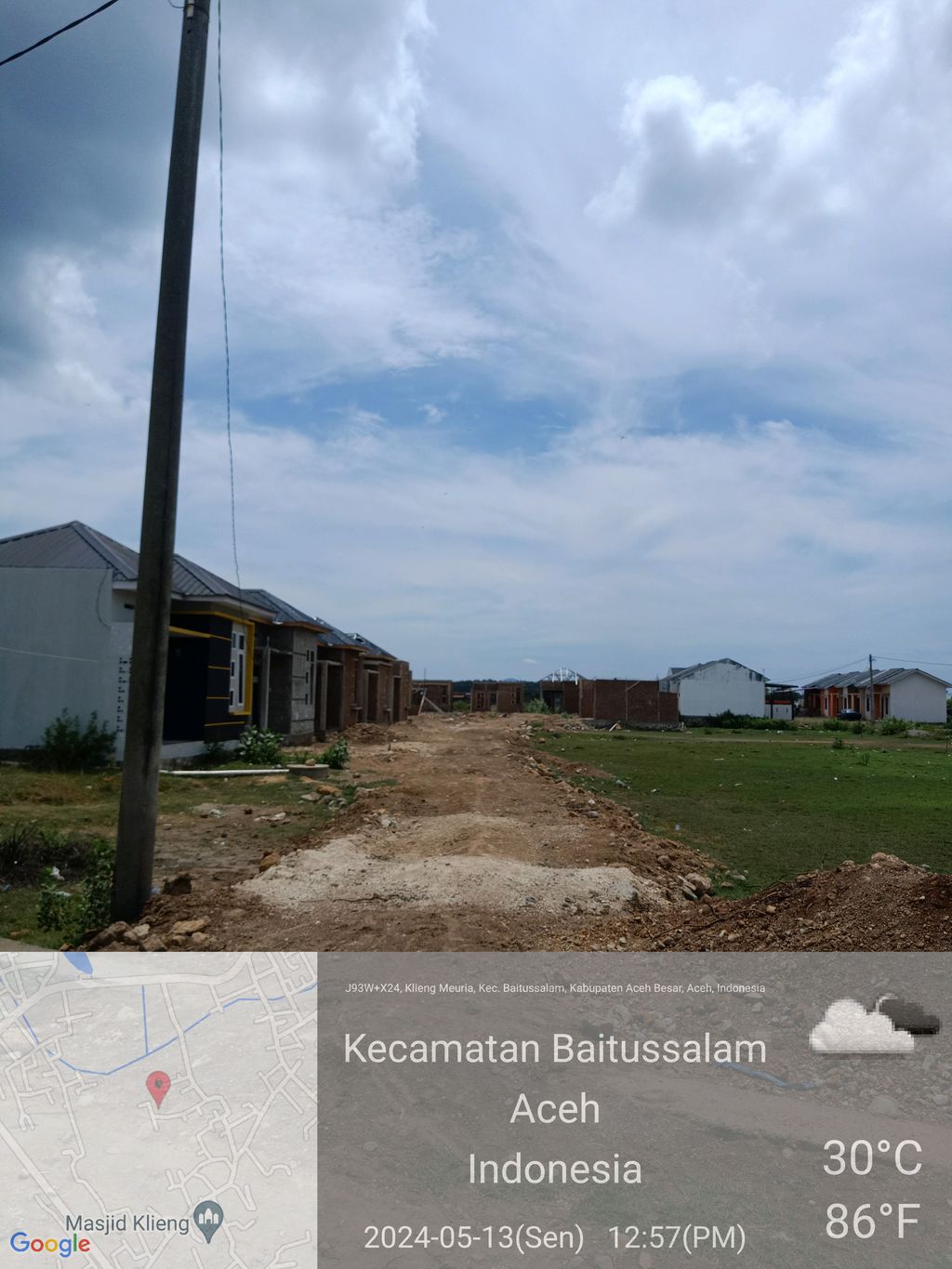 foto posisi tengah perumahan Geby Permai