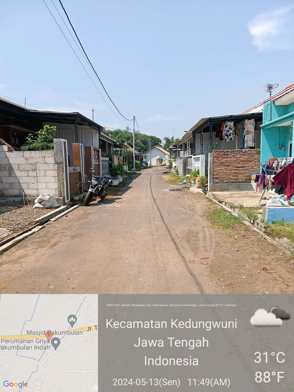 foto posisi tengah perumahan GRIYA PAKUMBULAN INDAH TAHAP 2