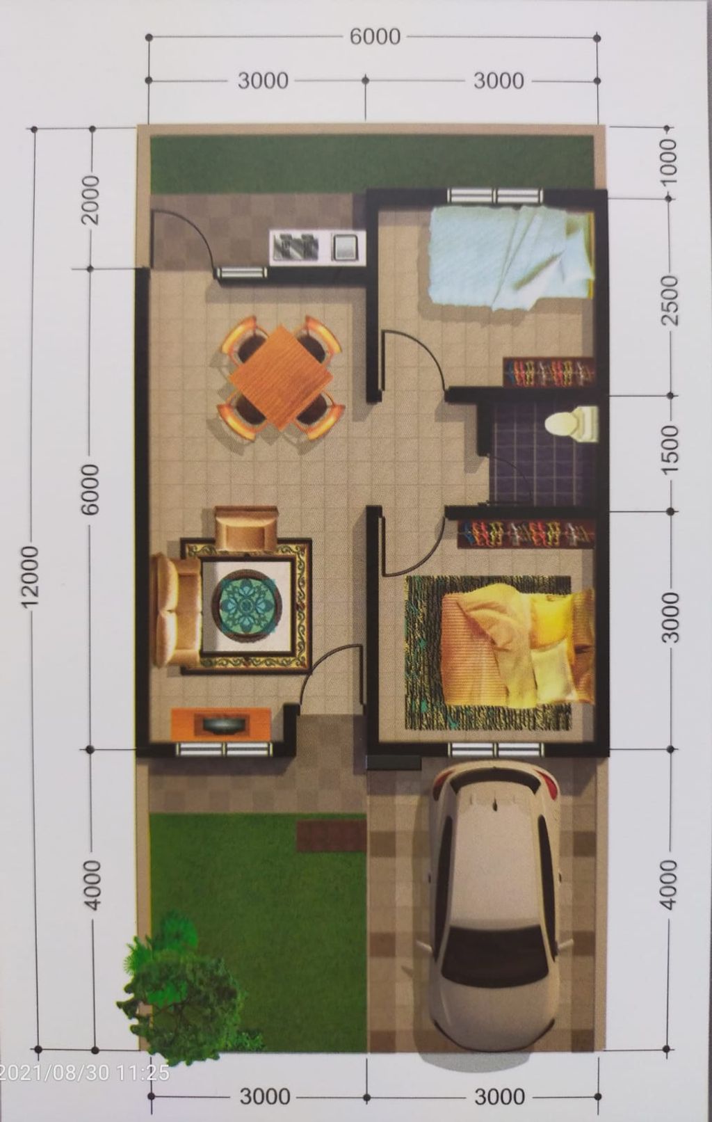 foto denah rumah tipe 45/72 A1006 (Ready Stock) perumahan FOREST HILL - CL.SILVER
