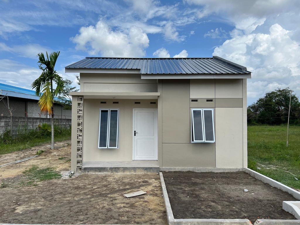foto tampak rumah tipe Panorama Jatilian Cluster Subsidi perumahan Panorama Jatilian