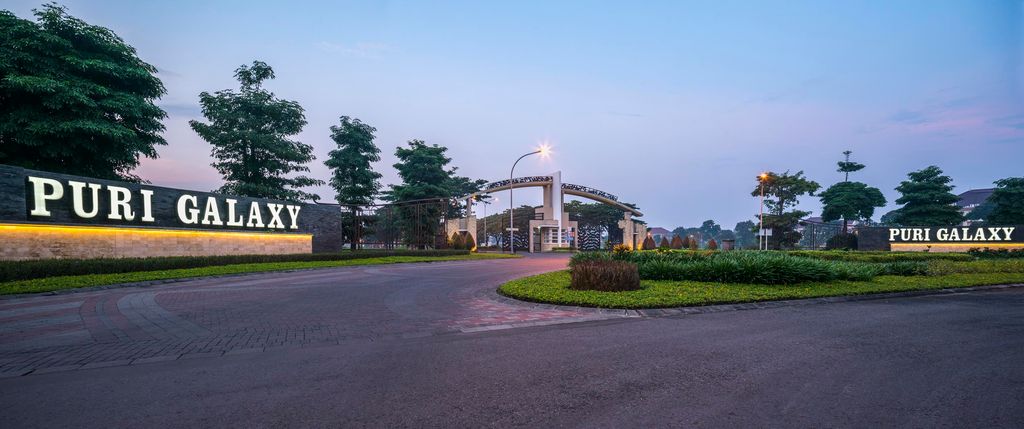 foto gerbang perumahan Puri Galaxy