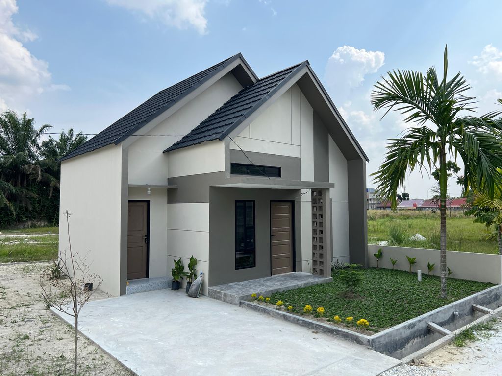 foto tampak rumah tipe Panorama Jatilian Cluster Exclusive perumahan Panorama Jatilian