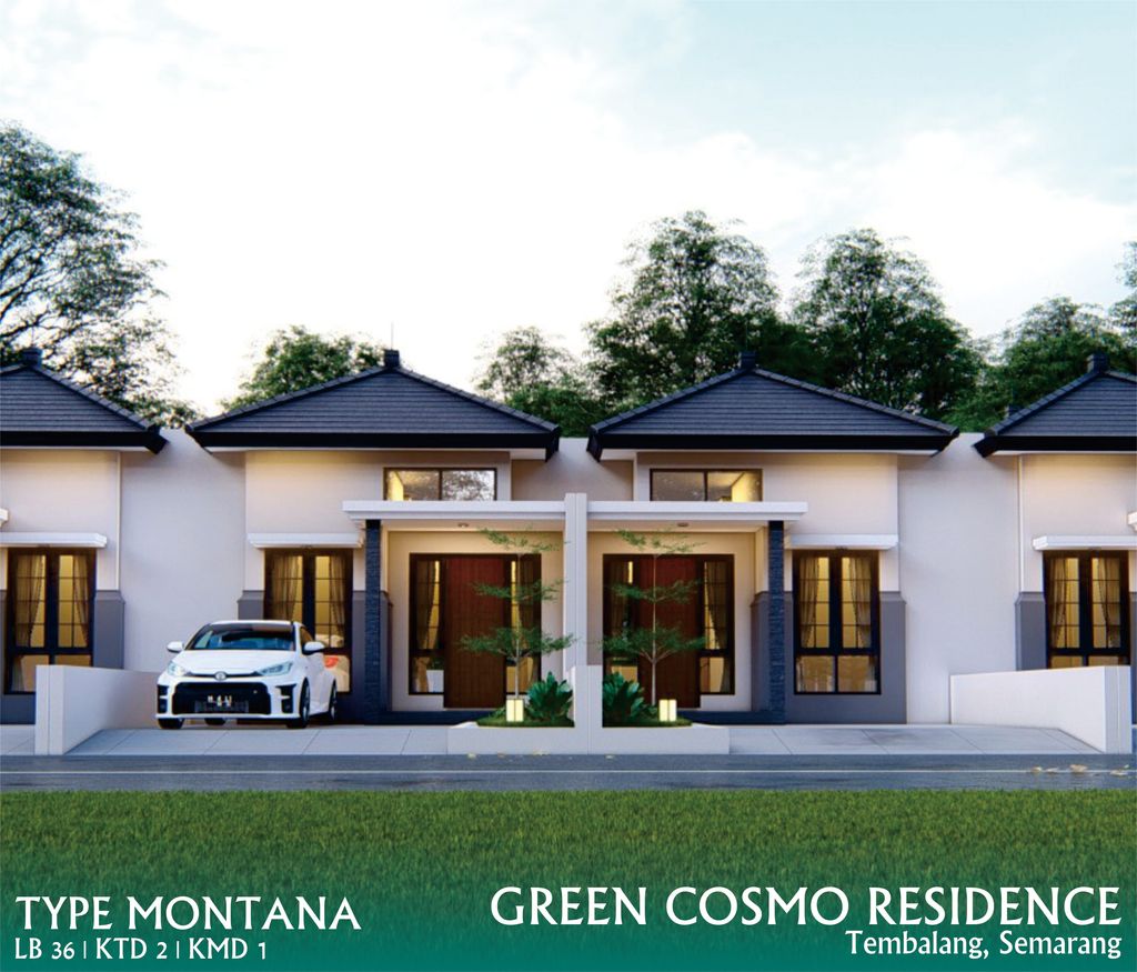 foto tampak rumah tipe MONTANA perumahan GREEN COSMO RESIDENCE