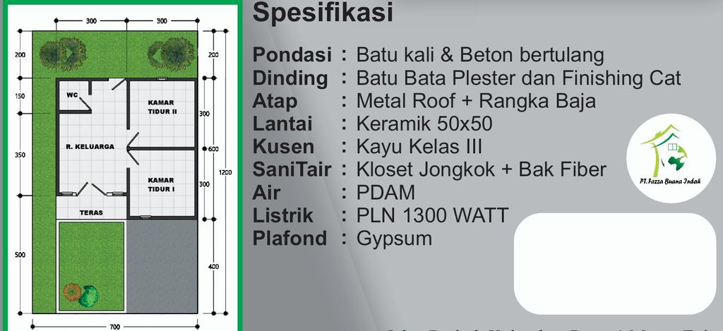 foto denah rumah tipe 36 perumahan Perumahan Pelita Sari Residence