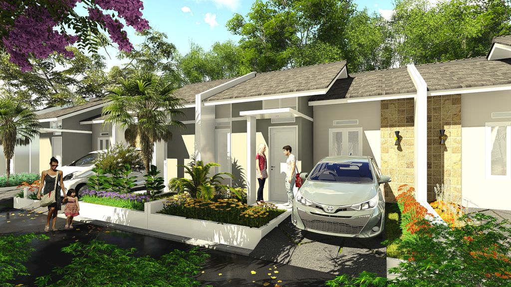 foto tampak rumah tipe 27/60 perumahan Grand Sampurna City