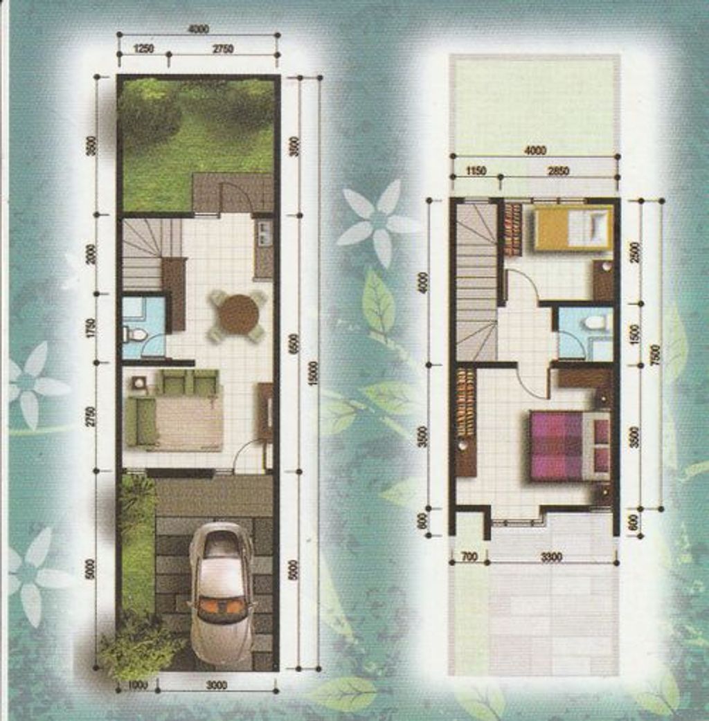 foto denah rumah tipe D 4 NO 12 perumahan Daan Mogot Arcadia