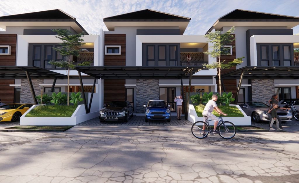 foto tampak rumah tipe SULTAN perumahan GRAHA SULTAN REGENCY