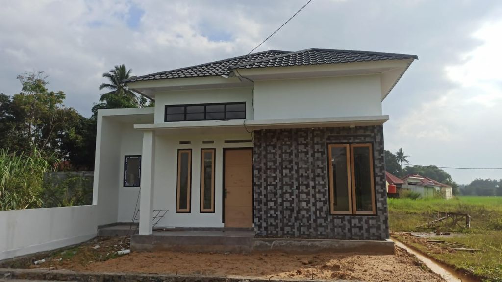 foto tampak rumah tipe 50/115 perumahan Villa Taman Barum Indah Komersil