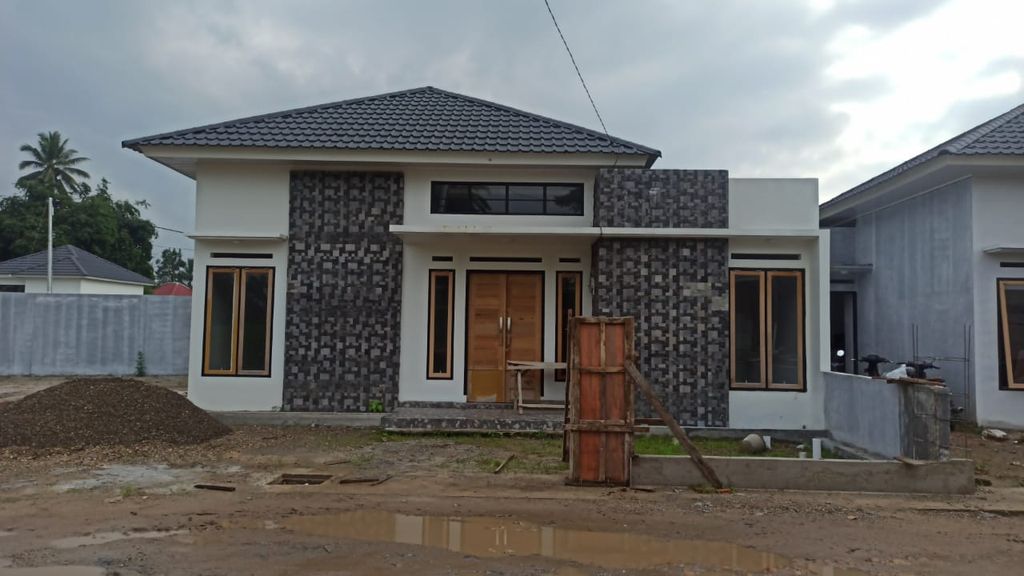 foto tampak rumah tipe 80/150 perumahan Villa Taman Barum Indah Komersil