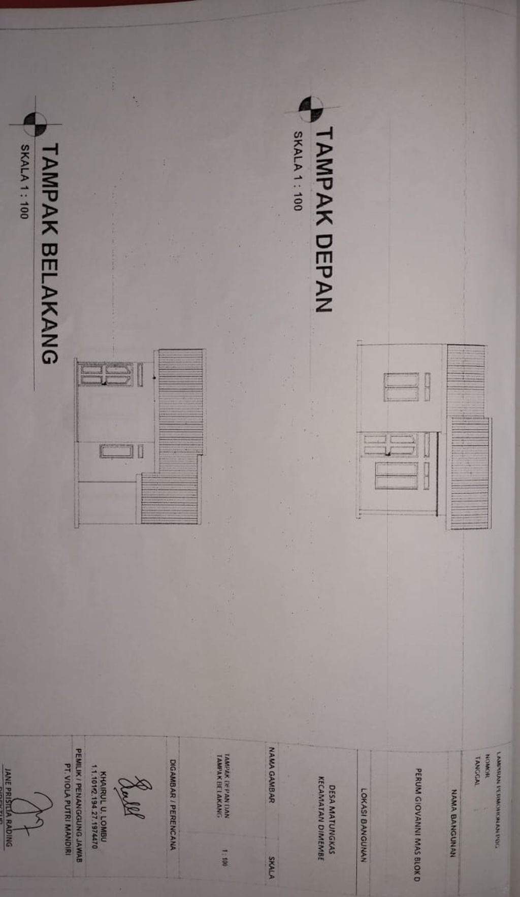 foto tampak rumah tipe 36 perumahan GIOVANNI MAS BLOK D
