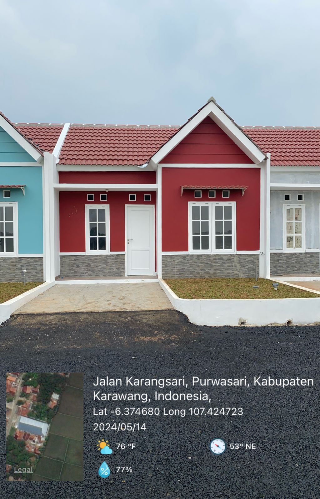 foto tampak rumah tipe 36/60 perumahan Perumahan Amerta Tegalsari