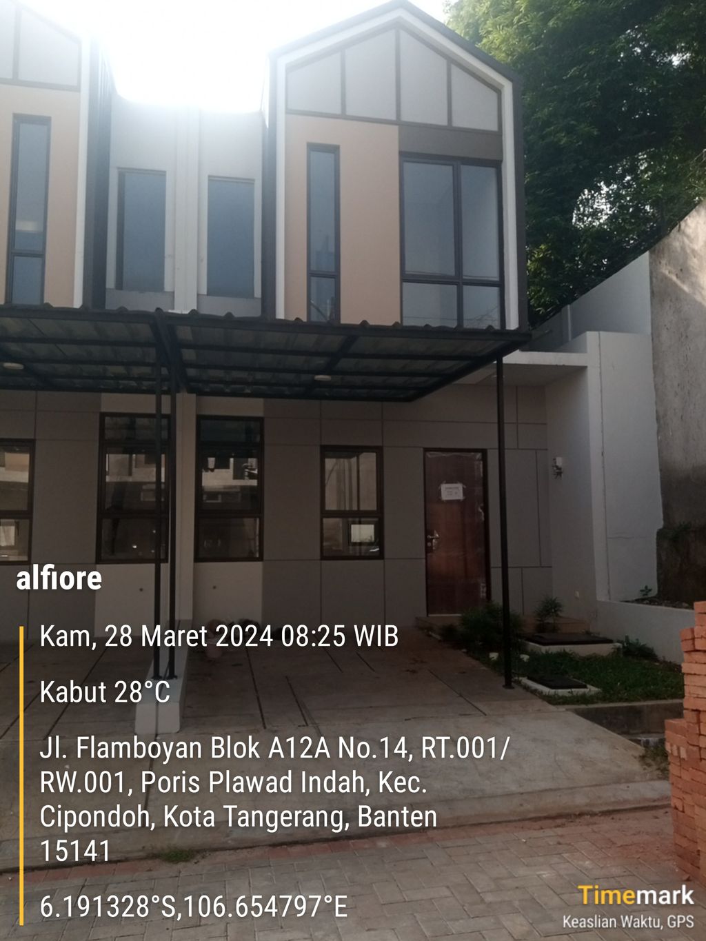 foto tampak rumah tipe ALFIORE A19C/6 perumahan CLUSTER ALFIORE