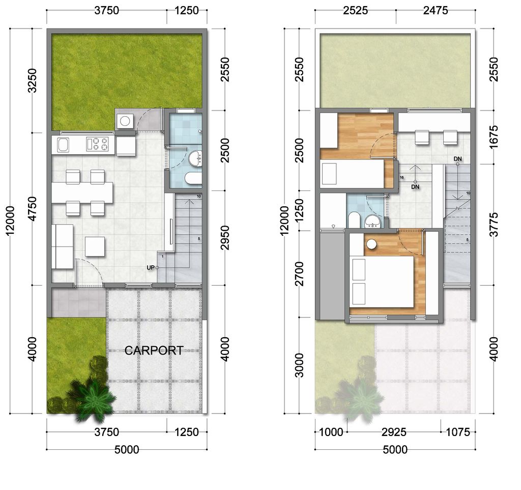 foto denah rumah tipe ALFIORE A19C/6 perumahan CLUSTER ALFIORE