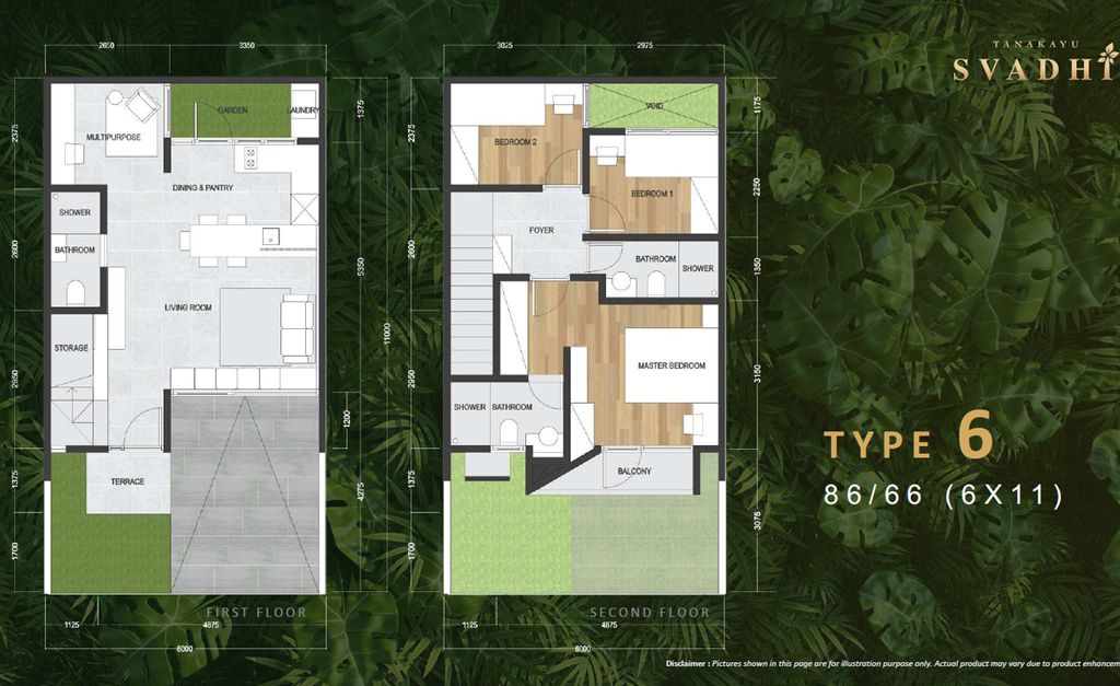 foto denah rumah tipe Svadhi 6b perumahan Kawasan Tanakayu